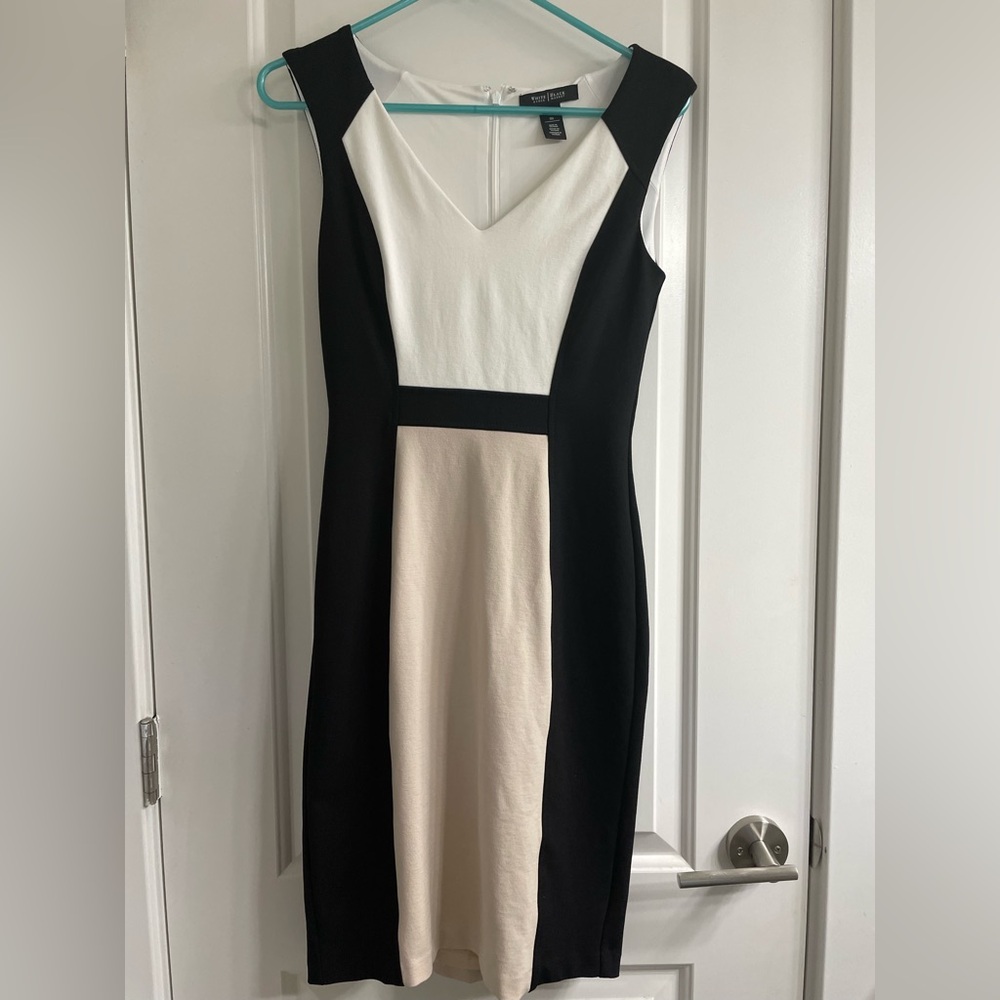 WHBM Sleeveless Colorblock Sheath Dress